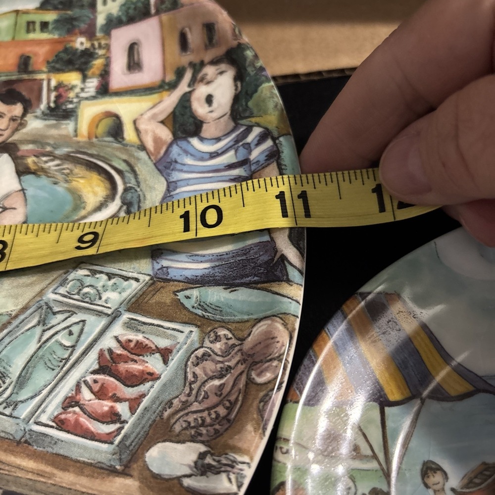 2 Piece Brunelli Fish Market Plate Set, Italy - Picture 7 of 11